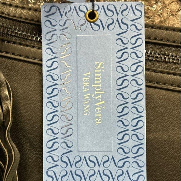 NWT Simply Vera Vera Wang Entry Satchel Black Mermaid - Picture 7 of 13